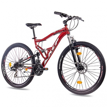 27,5" Zoll MOUNTAINBIKE FAHRRAD KCP ATTACK Unisex mit 21 Gang SHIMANO TX rot schwarz - 1