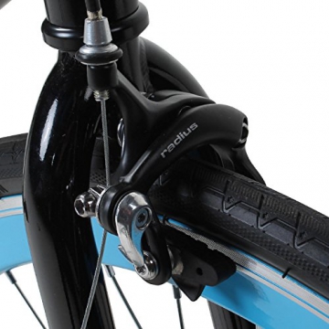 700C 28 Zoll Fixie Singlespeed Bike Galano Blade 5 Farben zur Auswahl, Rahmengrösse:56 cm, Farbe:Schwarz / Blau - 7