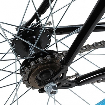 700C 28 Zoll Fixie Singlespeed Bike Galano Blade 5 Farben zur Auswahl, Rahmengrösse:56 cm, Farbe:Schwarz / Blau - 8
