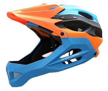 Alpina Radhelm King Carapax, Orange-Blue, Gr. 57-62 - 2