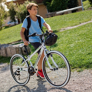 Bergsteiger Kansas 24 Zoll Kinderfahrrad, geeignet für 8, 9, 10, 11 Jahre, Shimano 6 Gang-Schaltung, Mountainbike mit Weißwandbereifung, Jungen-Fahrrad, Mädchen-Fahrrad - 5