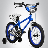 Bergsteiger Monaco 16 Zoll Kinderfahrrad, geeignet für 4, 5, 6 Jahre, BMX, Stützräder, Rücktrittbremse, Trinkflasche, Kettenschutz - 1