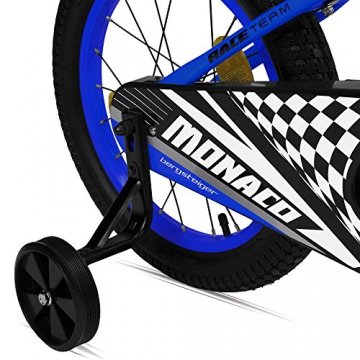 Bergsteiger Monaco 16 Zoll Kinderfahrrad, geeignet für 4, 5, 6 Jahre, BMX, Stützräder, Rücktrittbremse, Trinkflasche, Kettenschutz - 9