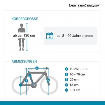 Bergsteiger Tokyo 20 Zoll BMX, Fatbike, 360° Rotor-System, Freestyle, 4 Stahl Pegs, Kettenschutz, Freilauf - 2