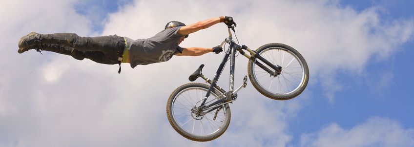BMX Fahrrad Stunt