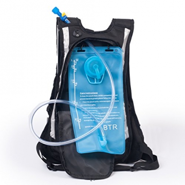 BTR Trinkrucksack CK (8L) mit doppelwandiger Trinkblase (2L), Trinksystem, Trinkbeutel - Ideal zum Wandern, Klettern, Fahrradfahren, Fahrradrucksack, sowie Laufsport oder Camping - 8