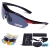 Carfia Multi TR90 UV 400 Outdoor Sport Brille Polarisiert Sonnenbrille Radbrille mit 5 wechselbare Linsen für Skilaufen Golf Radfahren Laufen Angeln Baseball - 1