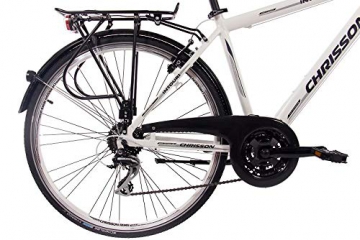 CHRISSON 28 Zoll Trekkingfahrrad Herren - Intouri Gent Weiss - Herren-Citybike mit 24 Gang Shimano Acera Kettenschaltung, Herren Trekkingrad mit Suntour Federgabel bequemtes Tourenfahrrad für Männer - 4