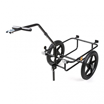 DURAMAXX Big-Mike • Fahrradanhänger • Lastenanhänger • Handwagen • mit Hochdeichsel • Transportbox mit 70 Liter Volumen • Tragkraft: max. 40 kg • Kugel-Kupplung für Fahrräder mit 26'' - 28'' • pulverbeschichteter Stahlrohrrahmen • blau - 5
