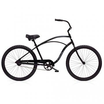 Electra Cruiser 1 Tall Herren Fahrrad 26" Schwarz Beach Cruiser Rad Retro Singlespeed, 513000 - 1