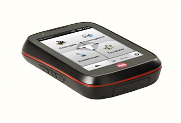 Falk Fahrrad GPS-Navigationsgerät Tiger Geo, kapazitiver Touchscreen, 25 Länder, integrierte Fahrradhalterung, schwarz/rot, 240035 - 