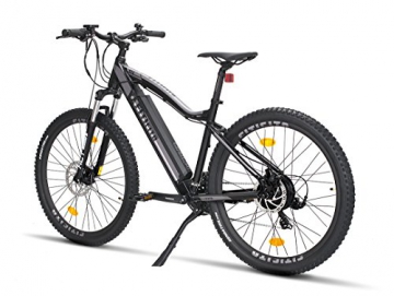 Fitifito MT 27,5 Zoll Elektrofahrrad Mountainbike E-Bike Pedelec, 36V 13Ah 468Wh LG Cells Lithium-Ionen USB , 36V 250W Heckmotor, 21 Gang Shimano Schaltung, Mechanische Scheibenbremse - 6