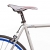 Fixie 28 Zoll Singlespeed Retro Fahrrad in weiß / blau 28“ Fitnessbike Fixed Gear Rennrad Bike Flip Flop Nabe 56 cm Rahmenhöhe Damen Herren (weiß / blau, 56) - 6