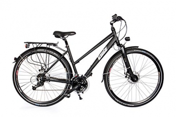 Gregster Damen Aluminium Trekking-Bike Fahrrad StVZO, Schwarz, 28 Zoll, GR-6695 - 
