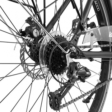 Gregster Damen Aluminium Trekking-Bike Fahrrad StVZO, Schwarz, 28 Zoll, GR-6695 - 