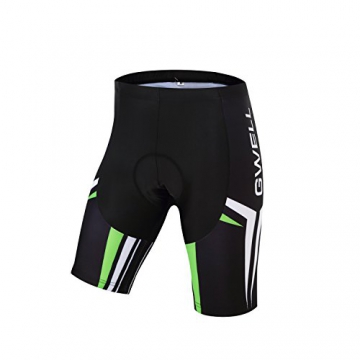 GWELL Herren Radtrikot Set Fahrrad Trikot Kurzarm + Radhose mit Sitzpolster L - 4