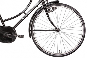 Hollandrad 28'' Bermuda Valencia Stadtrad Damen Holland Fahrrad Citybike Beleuchtung Gepäckträger Rücktrittbremse (schwarz) - 3