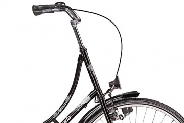 Hollandrad 28'' Bermuda Valencia Stadtrad Damen Holland Fahrrad Citybike Beleuchtung Gepäckträger Rücktrittbremse (schwarz) - 6