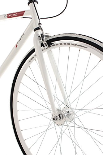 KS Cycling Fahrrad Fitness-Bike Single Speed Essence RH 59 cm, Weiß, 28, 392B - 7