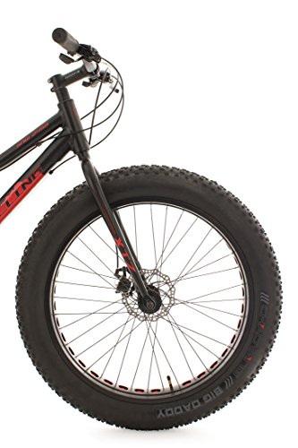 KS Cycling Fahrrad Mountainbike 26 Fatbike SNW2458 Aluminiumrahmen schwarz, 380M - 