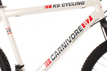 KS Cycling Fahrrad Mountainbike Hardtail Carnivore RH, Weiß, 26 Zoll, 540M - 