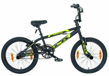 LA Bicycle BMX Fahrrad, schwarz, Rahmenhöhe: 26,7 cm, Reifengröße: 20 Zoll (50,8 cm), 61007600 -