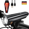 LED Fahrradlicht Set, Degbit StVZO Zugelassen USB Wiederaufladbare LED Fahrradbeleuchtung Set, Fahrradlampe Set inkl, LED Frontlichter und Rücklicht, 2600mAh Akku USB Aufladbare Fahrradlichter - 1