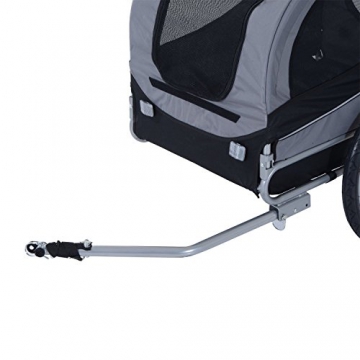 PawHut Hundeanhänger Fahrradanhänger Hunde Fahrrad Anhänger Grau - 5