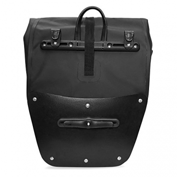 Premium-Fahrradtasche für den Gepäckträger • Große Radtasche mit abnehmbarem Schultergurt für Damen und Herren • Wasserfeste Gepäckträgertasche mit Reflektorschrift (Einzel) - 3