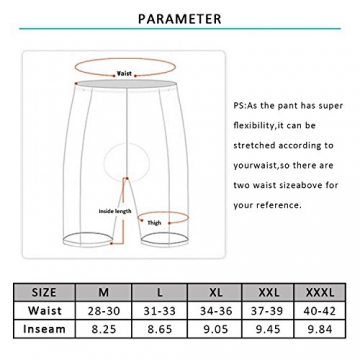 Radlerhose Herren mit Sitzpolster 3D, Nooyme Fahrradhose schnelltrockende, elastische Radhose aus Polyamid und Spandex – Verbesserte Elastizität und Luftdurchlässigkeit - 6