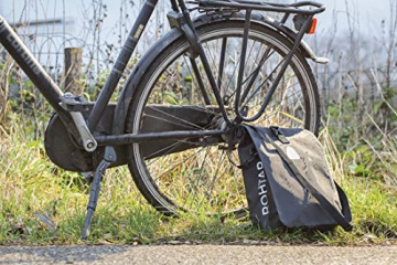 Rohtar Allround Series - Fahrradtasche - Fahrradrucksack - Gepäckträgertasche - Die ideale Reisetasche für Radfahrer - Verdeckte Gurte und Haken und voll wasserdichtes PVC-Gewebe - 18L Schwarz - 5