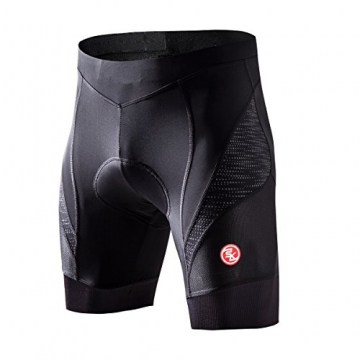 Souke Sports Herren 4D Gepolsterte Radlerhose Atmungsaktiv Schnelltrocknend Fahrradhose, L - 1