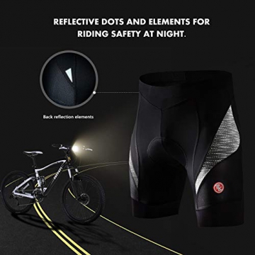 Souke Sports Herren 4D Gepolsterte Radlerhose Atmungsaktiv Schnelltrocknend Fahrradhose, L - 5