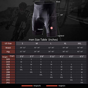 Souke Sports Herren 4D Gepolsterte Radlerhose Atmungsaktiv Schnelltrocknend Fahrradhose, L - 7