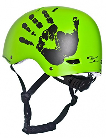 Sport DirectTM BMX-Skate Helm grün 55-58cm CE EN1078 TÜV Zulassungen - 3