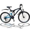 Talson 26 Zoll Mountainbike Fahrrad mit VOLLFEDERUNG & Beleuchtung 21-Gang Shimano OXT Black - 1