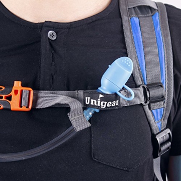 Trinkrucksack Hydrationspack mit 2L Trinkblase für Joggen, Wandern, Radfahren, Camping und Bergsteigen (Blau) - 6